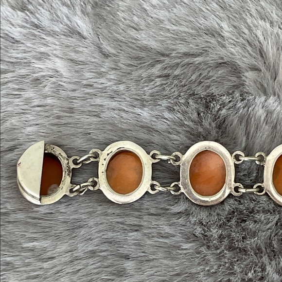 Vintage Elegant Cameo Bracelet in Silver 800 Links - Picture 10 of 14